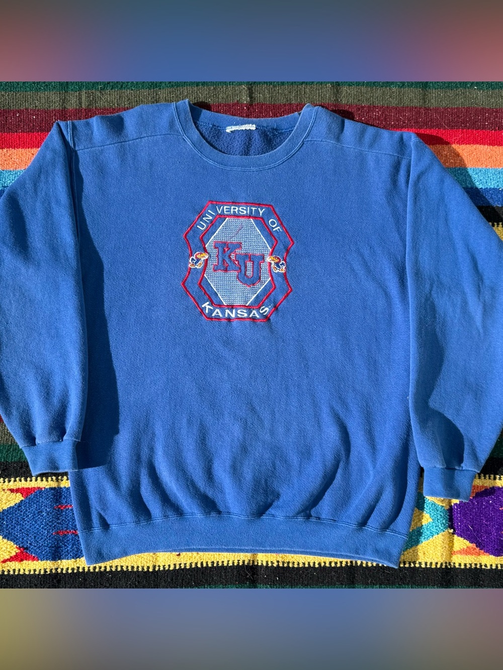 University of Kansas Blue Crewneck Sweatshirt
